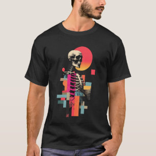 スケルトン アーティスト クリエイティブ ハロウィン グラフィック デザイナー Tシャツ