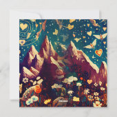 スケルトン カップル バレンタインデー クッション シーズンカード (裏面)