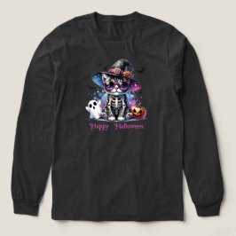 スケルトン+キャット+ハロウィンコスチューム トライブレンドTシャツ