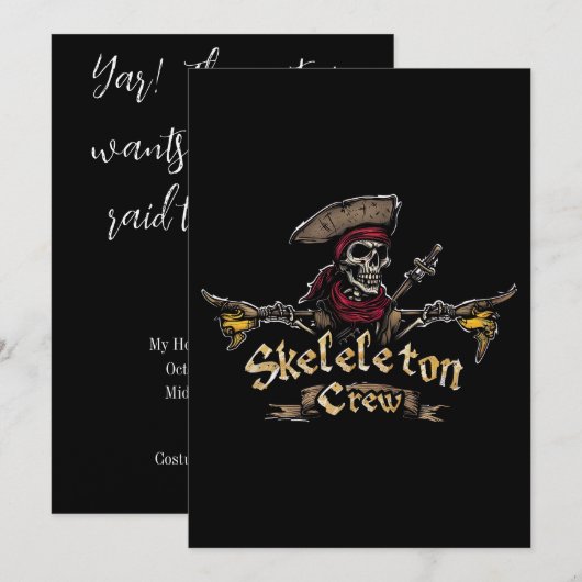 スケルトン・クルー 招待状 (正面/裏面)