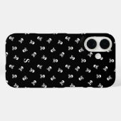 スケルトン+クロスボーンのモノグラム入りハロウィン Case-Mate iPhoneケース (裏面 (横))
