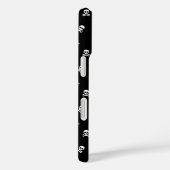 スケルトン+クロスボーンのモノグラム入りハロウィン Case-Mate iPhoneケース (裏面 / 右)
