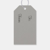 スケルトン、ゴシック様式の紳士のスカルギフトラベルセット ギフトタグ (裏面)