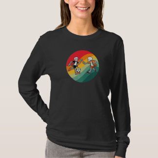 スケルトン サッカー スケルトン フットボール   ハロウィーン スプー Tシャツ