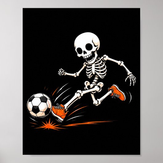 スケルトン サッカー ハロウィンコスチューム ポスター (正面)
