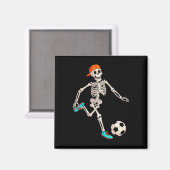 スケルトン サッカー ハロウィンコスチューム マグネット (正面/裏面)