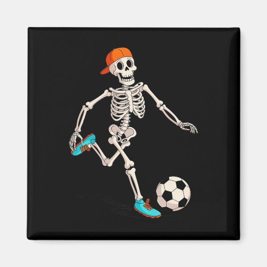 スケルトン サッカー ハロウィンコスチューム マグネット (正面)
