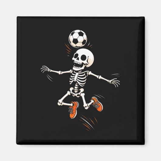 スケルトン サッカー ハロウィン コスチューム 男子 子供用 マグネット (正面)