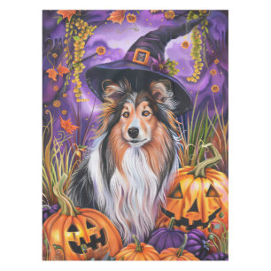 スケルトン・シェパード・ハロウィン・ウィッチ・パンプキン テーブルクロス