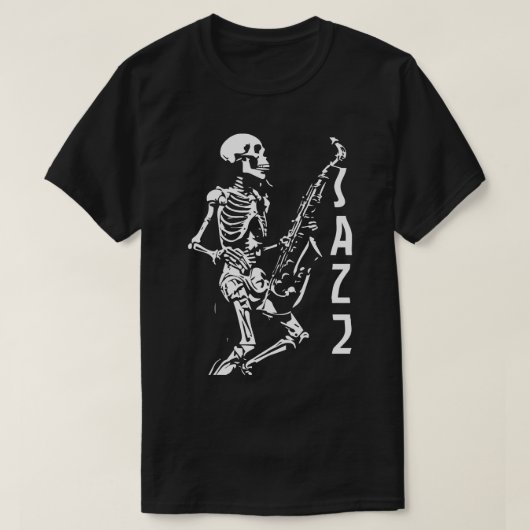 スケルトン・ジャズ Tシャツ (デザイン正面)