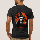 スケルトン ジャック・オ・ランタン ハロウィンの夜に輝く✨ Tシャツ (裏面)