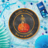 スケルトン・ジャック – O' – ランタンパーソナライズされたハロウィーン ペーパープレート (パーティー)