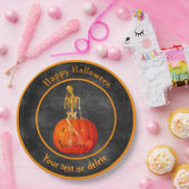 スケルトン・ジャック – O' – ランタンパーソナライズされたハロウィーン ペーパープレート (パーティー)