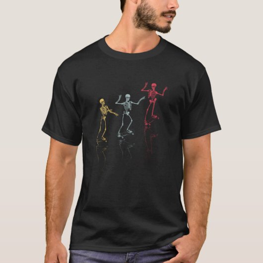 スケルトン スケートボード スケートボーディング Tシャツ (正面)