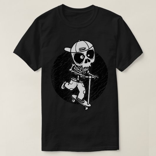 スケルトン  スタントスクーター スタントスクーター Tシャツ (デザイン正面)