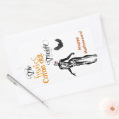 スケルトン·ゾンビ·フリーク·ハロウィーン 長方形シール (封筒)