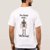 スケルトン ノー・ボディ ジョークTシャツ Tシャツ (裏面)