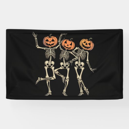 スケルトン・ハロウィン・パンプキン・秋のスパイシーシーズン 横断幕 (横)