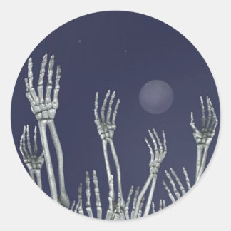 スケルトン – ハロウィーンステッカー ラウンドシール