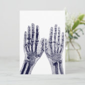 スケルトン ハンズ X 線写真の描画 人体解剖学 招待状 (スタンド正面)