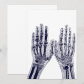 スケルトン ハンズ X 線写真の描画 人体解剖学 招待状 (正面/裏面)
