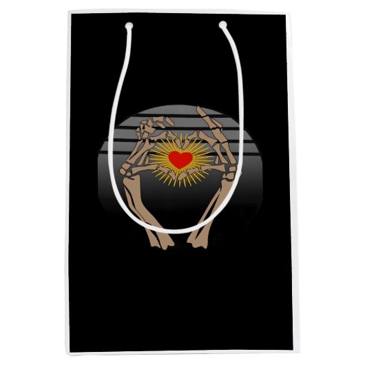 スケルトン・ハンドによるハートクラシック作成 ミディアムペーパーバッグ (正面)