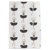 スケルトン・バレリーナ不気味- Grace Meets Gothic ミディアムペーパーバッグ (裏面)