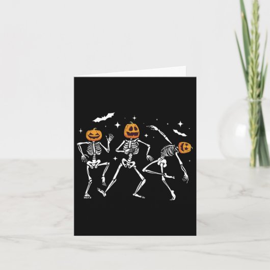 スケルトン パンプキン ハロウィン カード (正面)