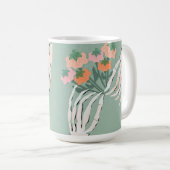 スケルトン パンプキン ブーケ ハロウィン コーヒーマグカップ (正面右)