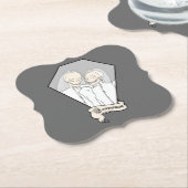 スケルトン・ブライド ペーパーコースター (アングル)