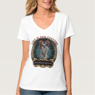 スケルトン・ラバーズ・ギフト Womens Halloween Tシャツ
