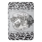 スケルトン・ラブ・カップル・マリッジダンス バスマット (正面縦)