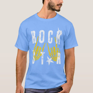 スケルトン ロッカー ハンド パンク ロック ミュージック メンズ ボーイズ キッズ Tシャツ