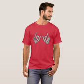 スケルトン・ロックの看板に書かれたロックンロール Tシャツ (正面フル)