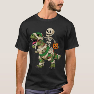 スケルトン+恐竜+T+レックス+少年+子供 Tシャツ