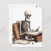 スケルトン・書スティルの小説 ポストカード (正面/裏面)