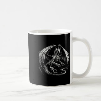 スケルトン 神話のドラゴン 吹き出す炎 ファンタジー は コーヒーマグカップ