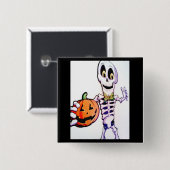 スケルトン 缶バッジ (正面&裏面)