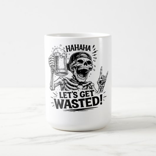 スケルトン: 飲みすぎようぜ コーヒーマグカップ (中央)