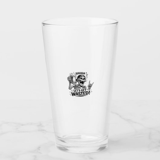 スケルトン: 飲みすぎ注意 タンブラーグラス (正面)