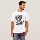 スケルトン: 飲みすぎ注意 Tシャツ (正面フル)