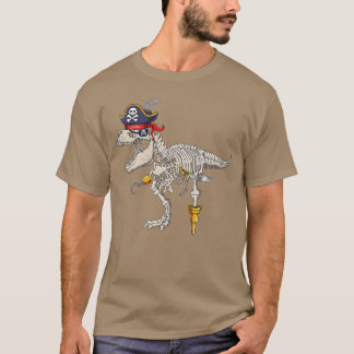 スケルトン+T+レックス+恐竜+海賊+トリック+オア+トリート+ハロウィン Tシャツ