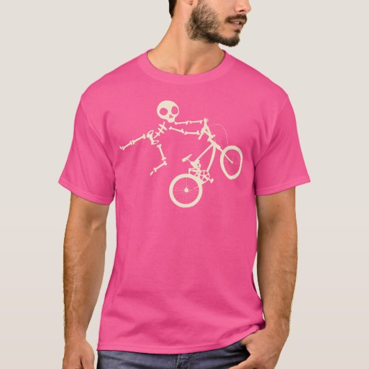 スケルトンBmxクール懸命コアサイクリスト Tシャツ (正面)