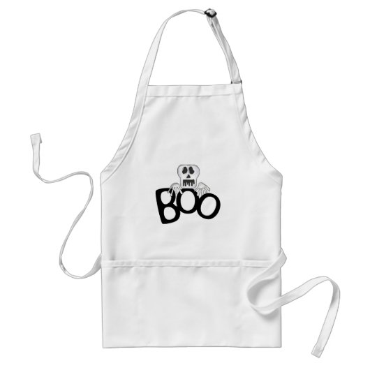 スケルトンBoo Tシャツとギフト スタンダードエプロン (正面)