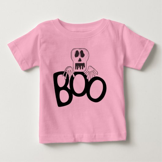 スケルトンBoo Tシャツとギフト ベビーTシャツ (正面)