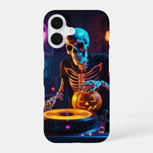スケルトンDJ iPhone 16ケース (裏面)
