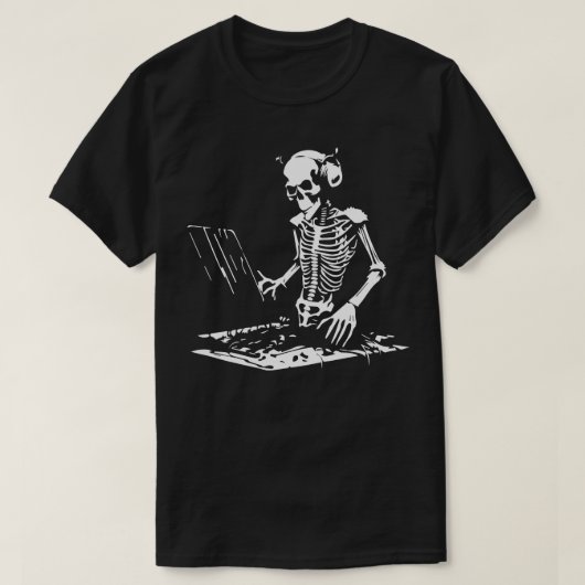 スケルトンDJ Tシャツ (デザイン正面)