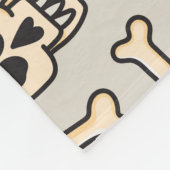 スケルトンDoodles:ヴィンテージテキスタイルパターン。 フリースブランケット (角)