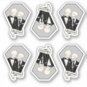 スケルトンGROOMSのステッカーセット シール (正面)