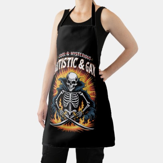 スケルトンNotクールと神秘的な自閉症ゲイ エプロン (インサイチュ)